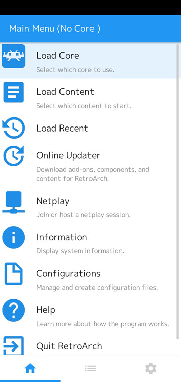 Main Menu